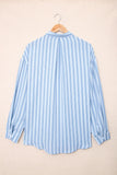 Striped Buttons Closure Long Sleeve Shirt