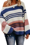 Striped Pattern Knit Sweater