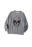 Halloween Skull Graphic Sweatshirt