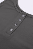 Sleeveless Buttons Ribbed Knit Bodycon Midi Dress