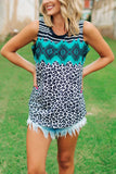 Tribal Tie-dye Print Tank Top