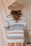 Colorblock Open Front Cardigan
