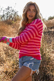 Striped Long Sleeve Pullover Sweater