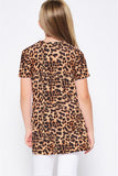 Camouflage Print Twist Girls Tee