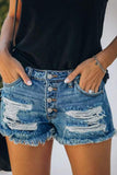 American Flag Pocket Denim Shorts
