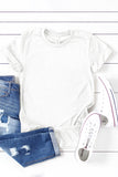 Solid Color Crew Neck Tee