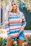 color Striped Long Sleeve Top