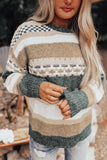 Chunky Striped Knit Sweater
