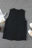 Crochet V Neck Textured Tank Top