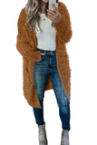 Fuzzy Knit Cardigan with Pockets