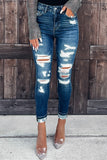 Distressed High Waist Skinny Jeans