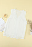 Crochet V Neck Textured Tank Top