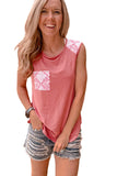 Aztec Pocket Shoulder Tank Top