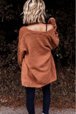 Open Front Woven Texture Knitted Cardigan with Pockets