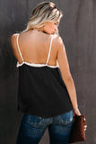 Ruffle Detail Spaghetti Straps Tank