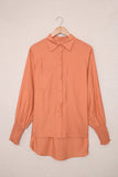 Billowy Sleeves Pocketed Shirt