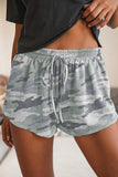 Camo Drawstring Elastic Waist Shorts