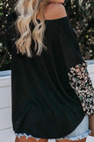 Blossom Contrast Swiss Dot Knit Top