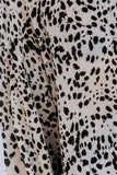Leopard Print Drawstring Pullover Blouse