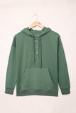 Snap Button Pullover Hoodie with Pocket