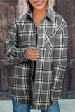 Plaid Button Up Long Sleeve Shirt with Pocket