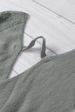 Sexy V Neck Surplice Hollow-out Sweater with Lace Sleeves