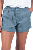 Cuffed Leg Opening Paper-bag Waist Casual Shorts