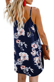 Floral Pattern Buttoned Slip Cami Dress
