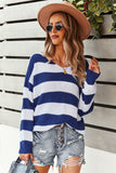 Striped Colorblock Knit Sweater
