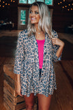 Babydoll Button Leopard Print Top