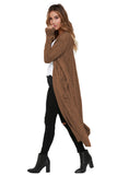 Cable Knit Open Front Long Cardigan