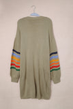 Striped Balloon Sleeve Cardigan