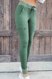 Green Hybrid Pocketed Cargo Leggings