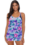 Floral Print Racerback Tankini Top