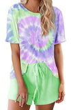 Tie Dye Printed Short Lounge Set