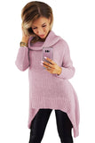 Cowl Neck Handkerchief Hem Sweater