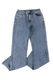 High Rise Slit Anklet Flare Jeans
