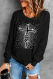 Faith Scatter Bling Graphic Sweatshirt