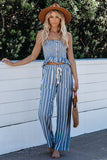 Smocked Striped Tube Top and Pants Set