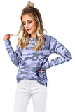 Khaki Camo Print Sweatshirt