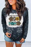 Blue Dog Mom Fashion Element Graphic Bleached Pullover
