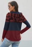 Color Block Drawstring Hoodie