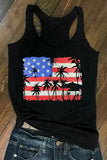 American Flag Coconut Tree Tank