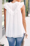 Frilled Detail Tulle Tank Top