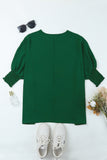 Smocked Wrist Shift Top