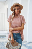 Swiss Dot Short Sleeve Flowy Top