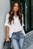 Short Sleeve Button Solid Shirt