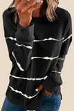 Tie-dye Stripes Black Sweatshirt