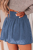 Smocked Waist Swiss Dot Casual Shorts
