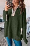 High Neck 1/4 Zip Pocketed Cozy Sweater